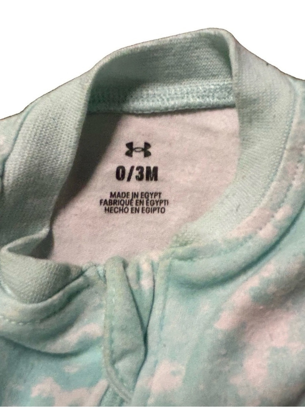 Baby Footie Pajamas Ribbed Lions Under Armour 2 Way Zipper Size 0-3 Months - Picture 6 of 7